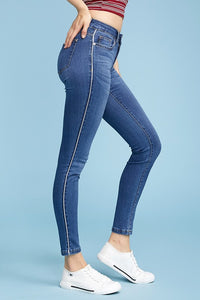 Side Pipe Skinny Jean