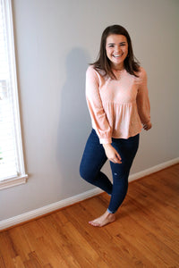 Cute in Coral Textured Blouse