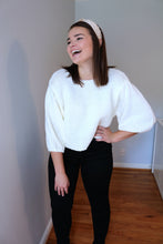 Load image into Gallery viewer, Power Puff Ivory Knit Sweater